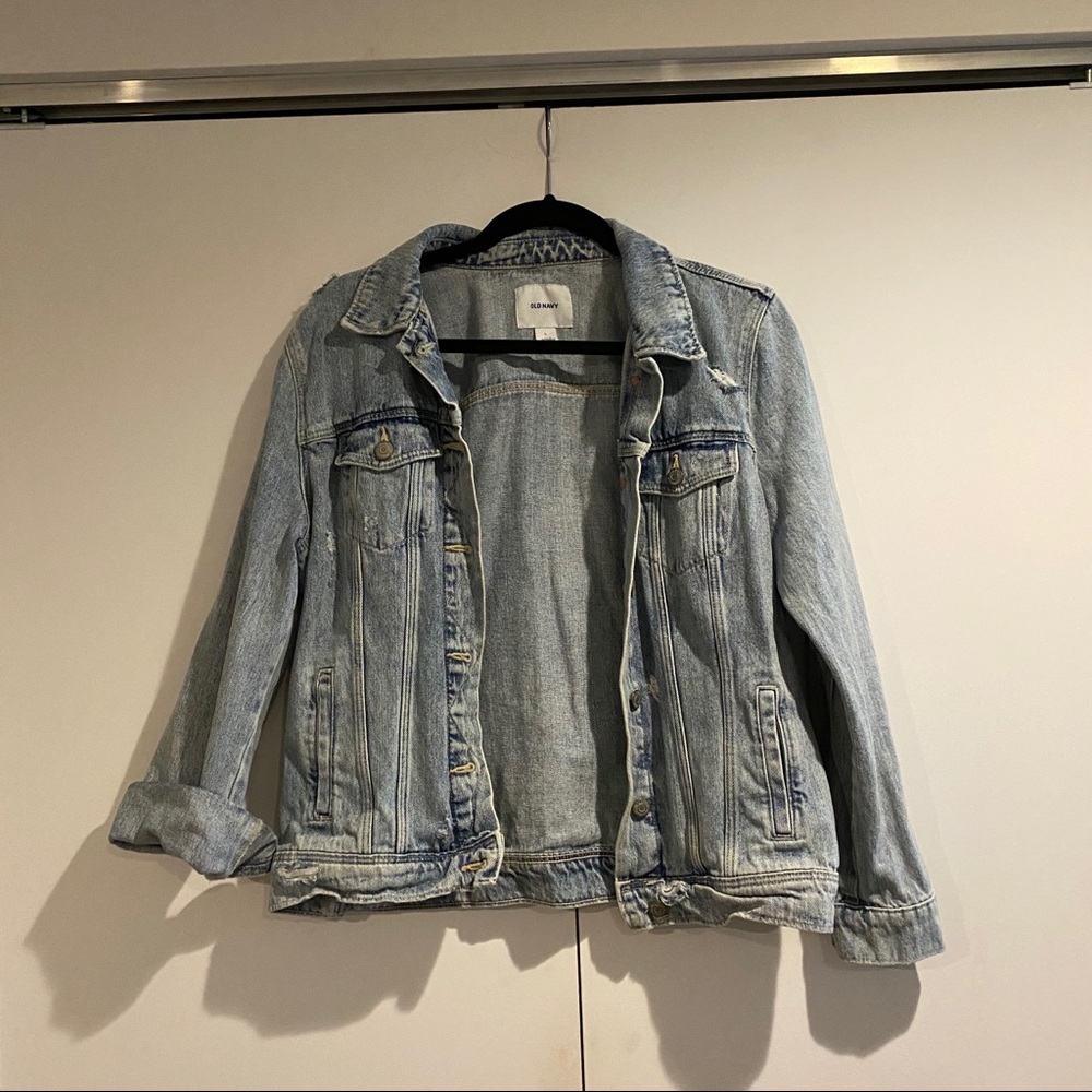 Old Navy destructed denim jacket